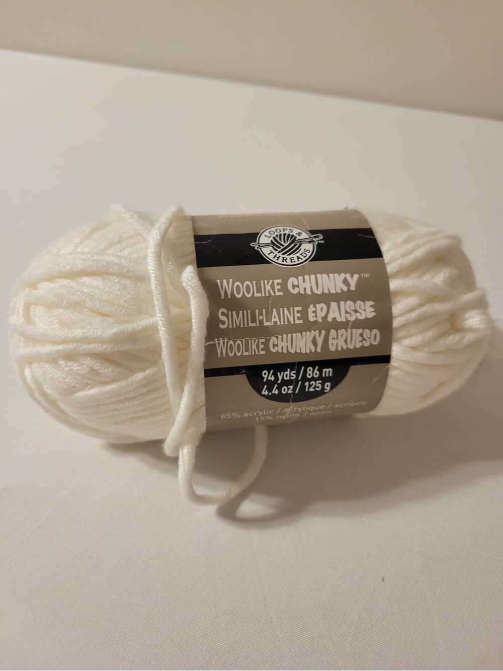 Loops & Threads Woolike Chunky Yarn - White